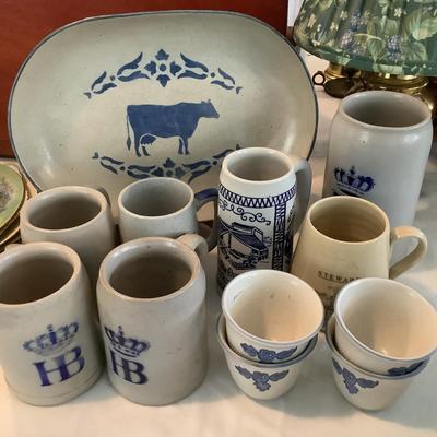 U658 Blue & White Stoneware Lot Pfaltzgraff
