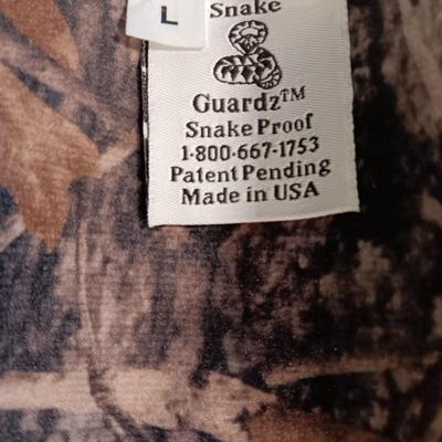 Camouflage Snake Guards Snake proof large shin guards.