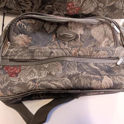 Jaguar Floral patterned Suitcase with matching carry-on bags