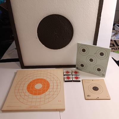 Lots of Paper targets with large foam target