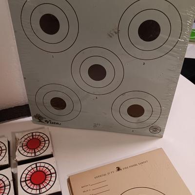 Lots of Paper targets with large foam target