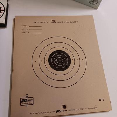 Lots of Paper targets with large foam target