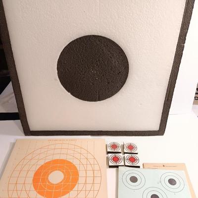 Lots of Paper targets with large foam target