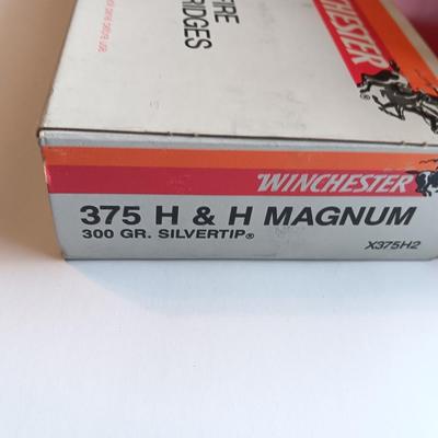 Winchester Super X 20 Centerfire Rifle Cartridges - 375 H& H magnum 300 GR. Silvertip
