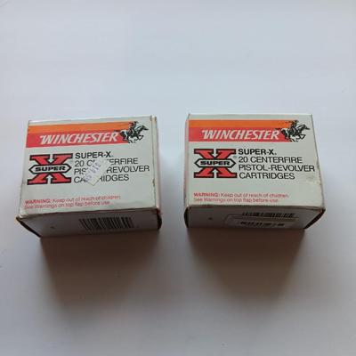Winchester Super X 20 Centerfire Pistol Revolver Cartridges -45 Colt 225 Gr. Silvertip Hollow Point