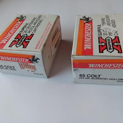 Winchester Super X 20 Centerfire Pistol Revolver Cartridges -45 Colt 225 Gr. Silvertip Hollow Point