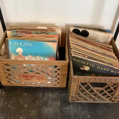 U672 Vintage Vinyl Records 2 Full Crates