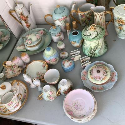 U678 Vintage Hand-Painted Porcelain Dishes Gladys Freeman