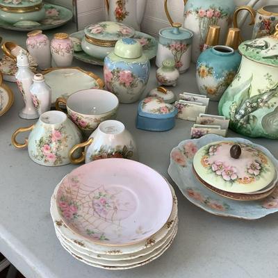 U678 Vintage Hand-Painted Porcelain Dishes Gladys Freeman