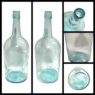 Antique/Vintage Aqua Glass Cork Top Bottles