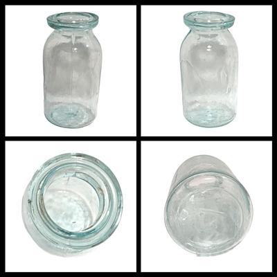 Antique/Vintage Aqua Glass Cork Top Bottles