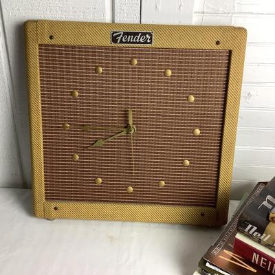 U684 Fender Amp Wall Clock & Neil Young Books