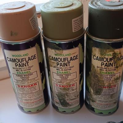 Camo raincoat - chemical resistant gloves - Para cord - Camo tape and spray paint