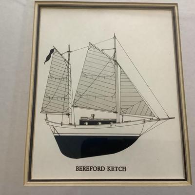 U692 Bereford Ketch Framed Art