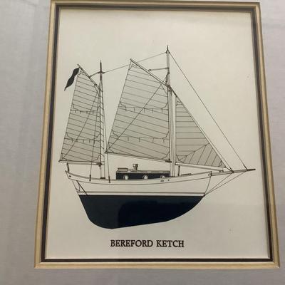U692 Bereford Ketch Framed Art