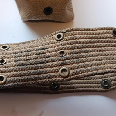 Military issued bags and a belt. 1970