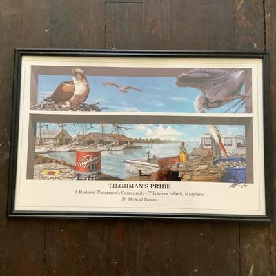 U694 Tilghman's Pride Framed Poster Signed Michael Rosato