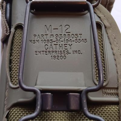 US Military M-12 CATHEY Pistol Holster with New Mec-Gar colt .45 8 Round magazine
