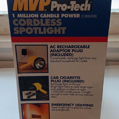 NEW MVP PRO-Tech 1 million candle power Cordless Spotlight