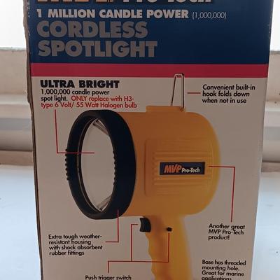 NEW MVP PRO-Tech 1 million candle power Cordless Spotlight