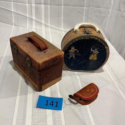 Vintage mini kids luggage
