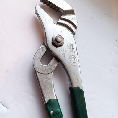 Blue handled pliers