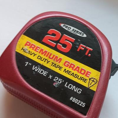 25' tape measure with pliers- crescent wrench and adjustable wrench