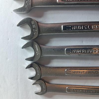 Five Craftsman wrenches - 9 mm - 10 mm - 11 mm - 12 mm and 13mm