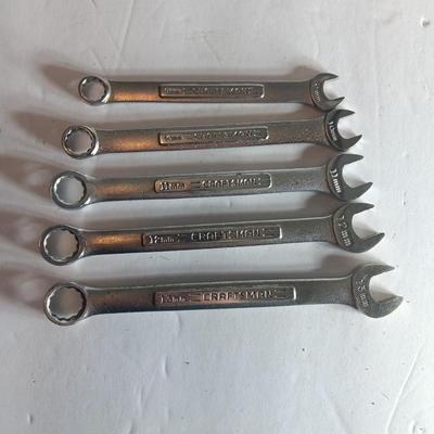 Five Craftsman wrenches - 9 mm - 10 mm - 11 mm - 12 mm and 13mm