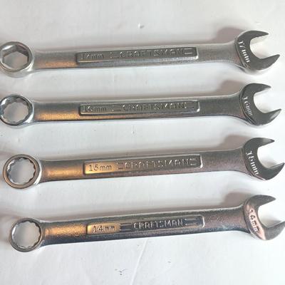 Four Craftsman wrenches - 14 mm - 15 mm - 16 mm & 17 mm