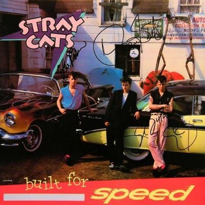 Stray Cats signed Built For Speed album