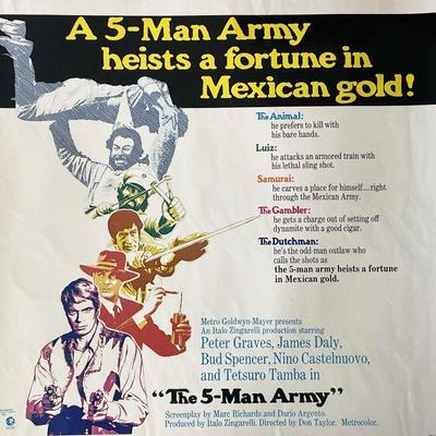 The Five Man Army 1969 vintage movie poster