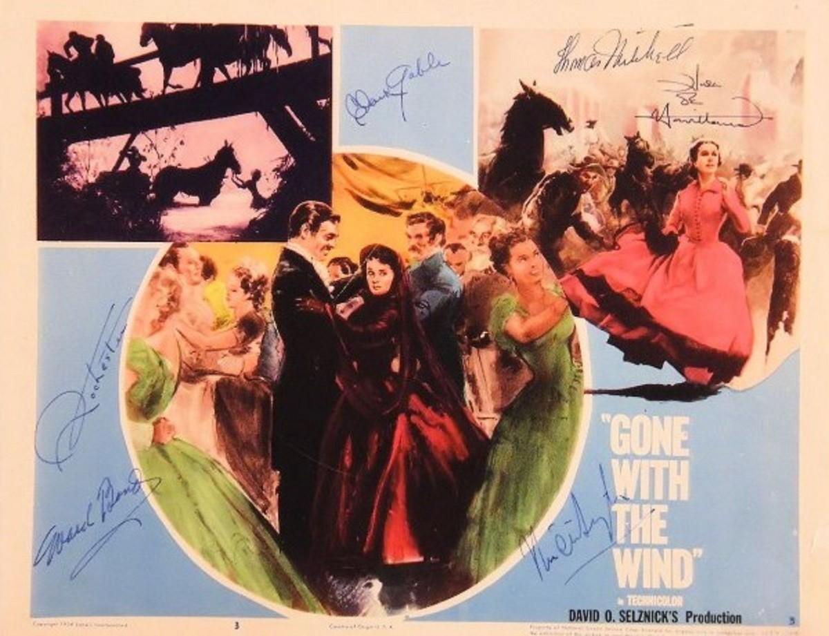 Gone With The Wind cast signed lobby card | EstateSales.org