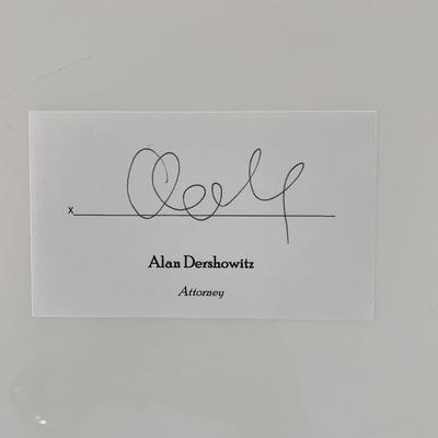 Dream Team Lawyer Alan Dershowitz original signature