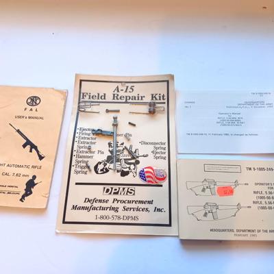 A-15 Field repair kit - Operators Manuals for Rifle 5.56 MM M-16 - FLA 7.62 mm user manual