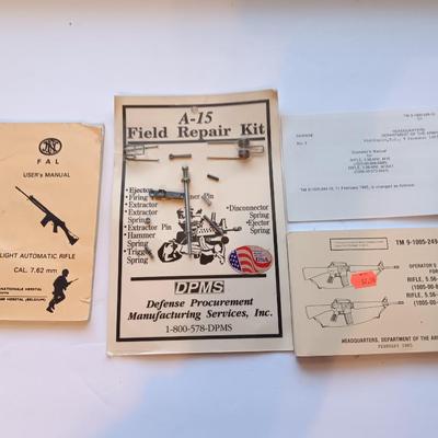 A-15 Field repair kit - Operators Manuals for Rifle 5.56 MM M-16 - FLA 7.62 mm user manual