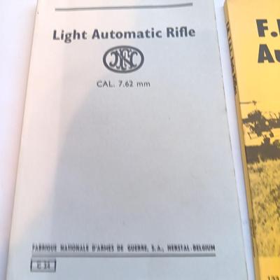 Books - F.N. F.A.L. Auto Rifles - Light Automatic Rifle CAL. 7,62 and operator's manual for M-16