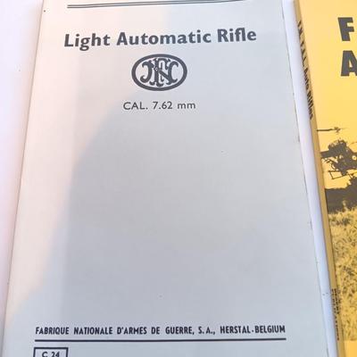 Books - F.N. F.A.L. Auto Rifles - Light Automatic Rifle CAL. 7,62 and operator's manual for M-16