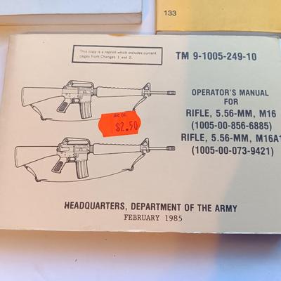 Books - F.N. F.A.L. Auto Rifles - Light Automatic Rifle CAL. 7,62 and operator's manual for M-16