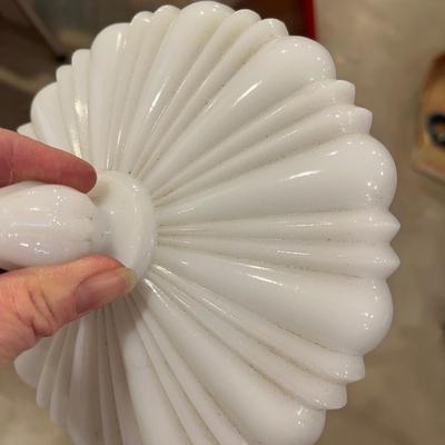 Fire King Ribbed Candy Box