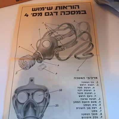 New Gas Mask - Israeli issued with instructions in Hebrew.