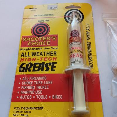 Gun and rifle cleaning chemicals and items - Hoppe's = Gun Grease - and more