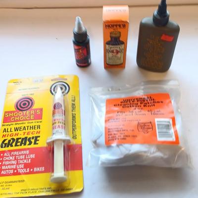 Gun and rifle cleaning chemicals and items - Hoppe's = Gun Grease - and more