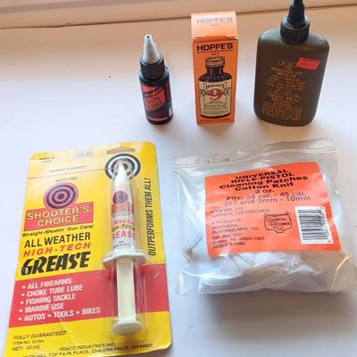 Gun and rifle cleaning chemicals and items - Hoppe's = Gun Grease - and more