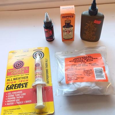 Gun and rifle cleaning chemicals and items - Hoppe's = Gun Grease - and more