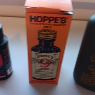 Gun and rifle cleaning chemicals and items - Hoppe's = Gun Grease - and more