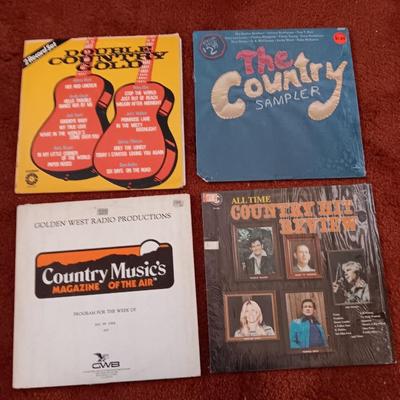 Vinyl Albums - The country Sampler- Double country Gold - Country Magazine of the air - All time country - LP Records
