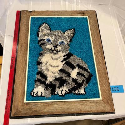 Kitty Hook Rug Framed
