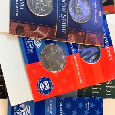 Coin Lot - 1945 Nickels + Commemorative Mint State Quarters