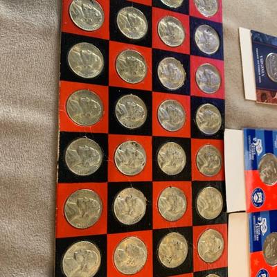 Coin Lot - 1945 Nickels + Commemorative Mint State Quarters